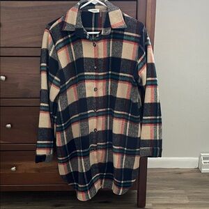 ADORA Women’s Plaid Button-Up Shirt Jacket/Shacket Flannel